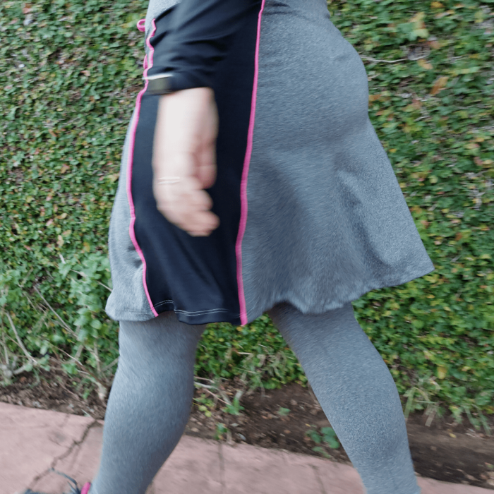 Calça Saia Fitness Cinza com Listra - Imagem 3