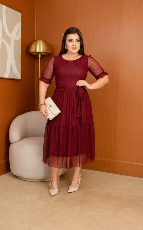 Vestido Marília Bordô