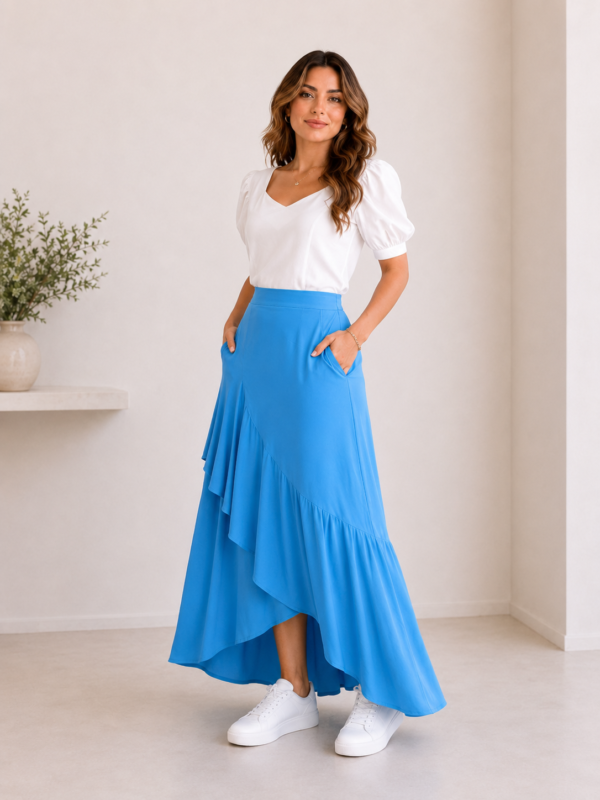 Blusa Manga Bufante Crepe