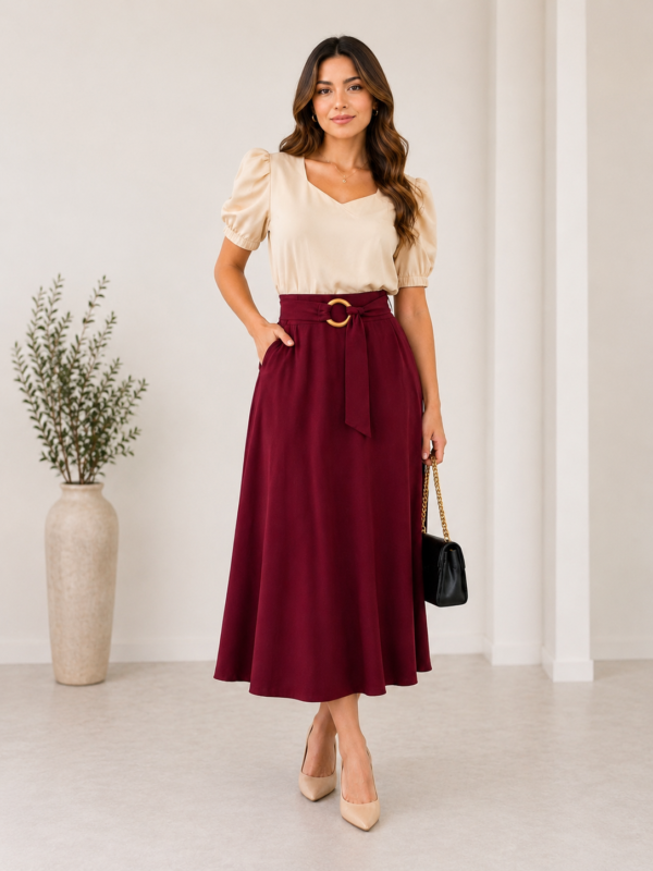 Blusa Manga Bufante Crepe