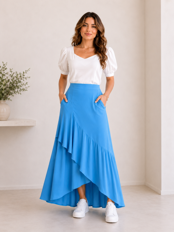 Blusa Manga Bufante Crepe