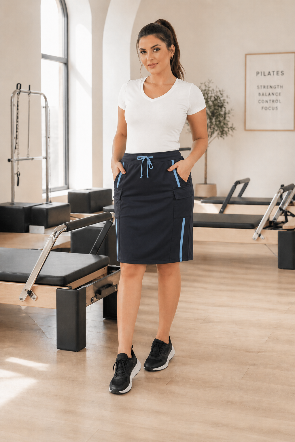 Short Saia Listra Azul