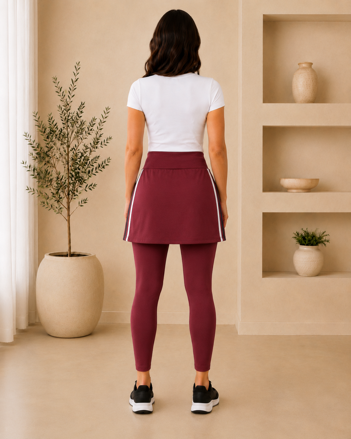 Fitness Reta Listra Branca E Preta - Imagem 2
